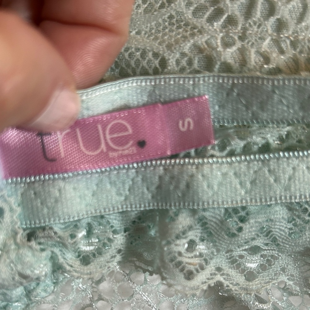 Delicate Lace Halter Bralette in Soft Green - Picture 6 of 6